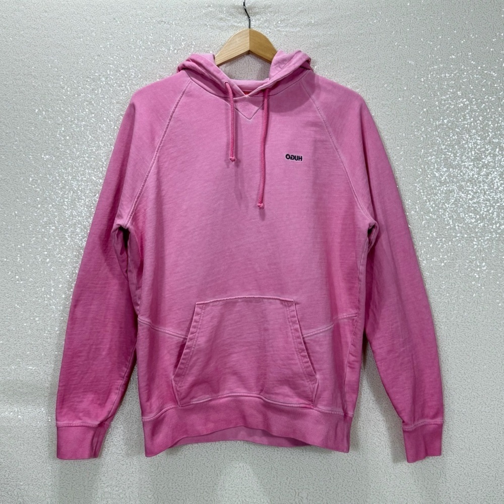 HUGO BOSS Hugo Unisex Pink Derraine Hoodie – Size Small Oversized fit Streetwear - Picture 8 of 14
